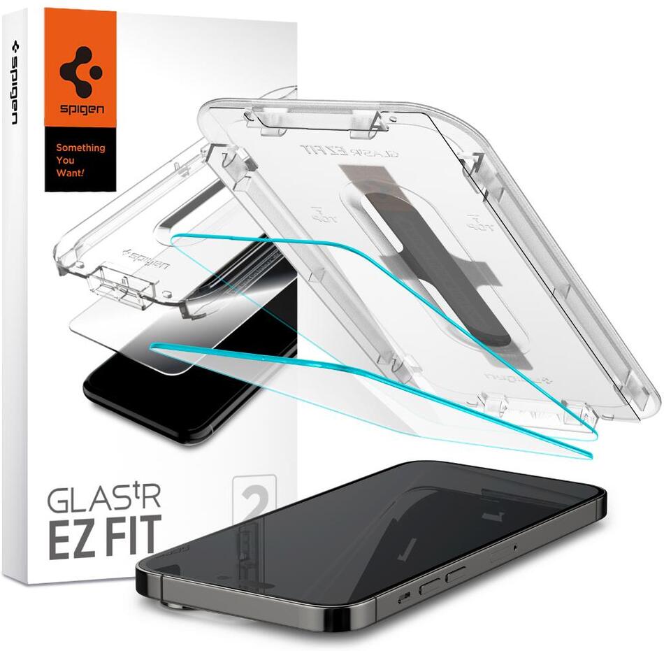 Ochranné sklo Spigen Glass tR EZ Fit 2pc iPhone 14