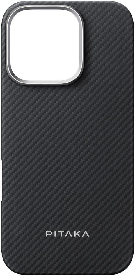 Kryt na mobil Pitaka Ultra-Slim Case iPhone 16 Pro Pro Black/Grey Twill