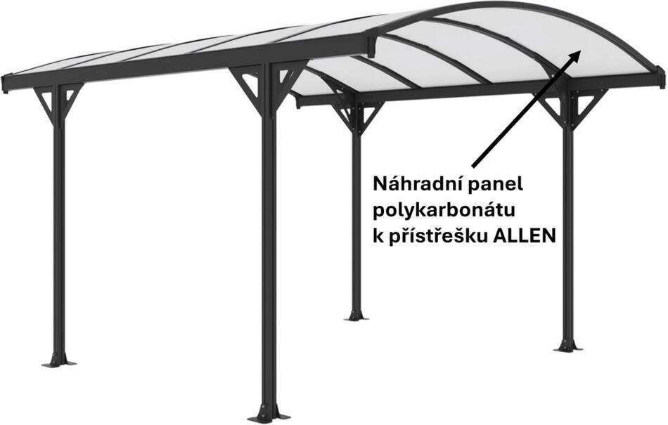 ROJA Panel polykarbonátu k přístřešku ALLEN - TRANSPARENTNÍ