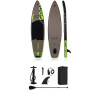 Paddleboard 335x86x15 cm s příslušenstvím šedočerný