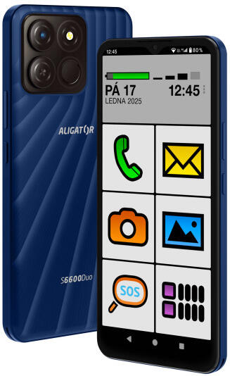 Mobilní telefon Aligator S6600 Senior 8GB/64GB, modrý