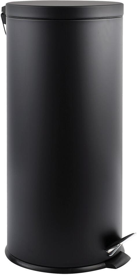 MSV pedálový odpadkový koš, matná černá, ocel, 30 L