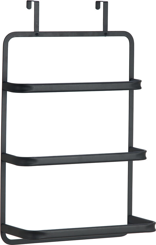 MSV závěsný držák na ručníky, černý, ocel, 42 CM