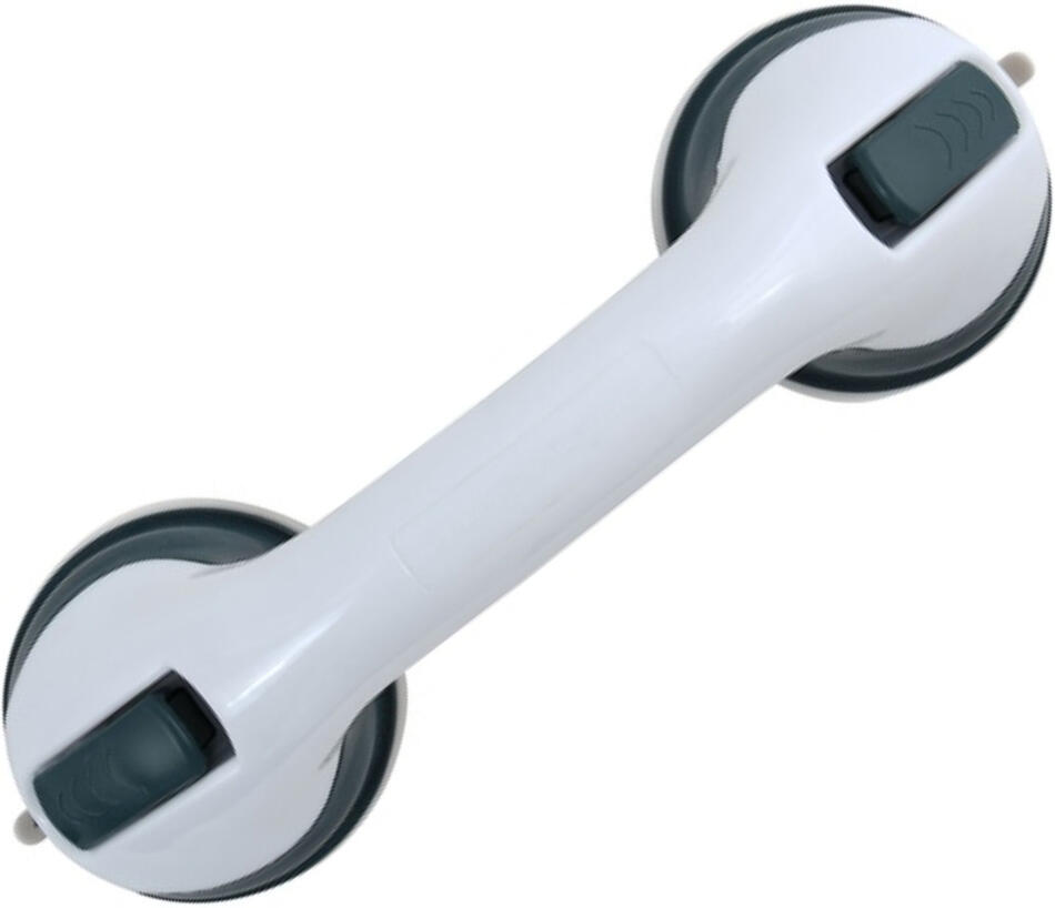 MSV madlo do koupelny SAFE, s přísavkami, bílé, ABS, 29 cm