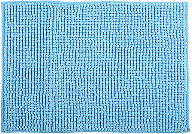 MSV koupelnová předložka CHENILLE, světle modrá, mikrovlákno, protiskluzová, 50 x 80 cm