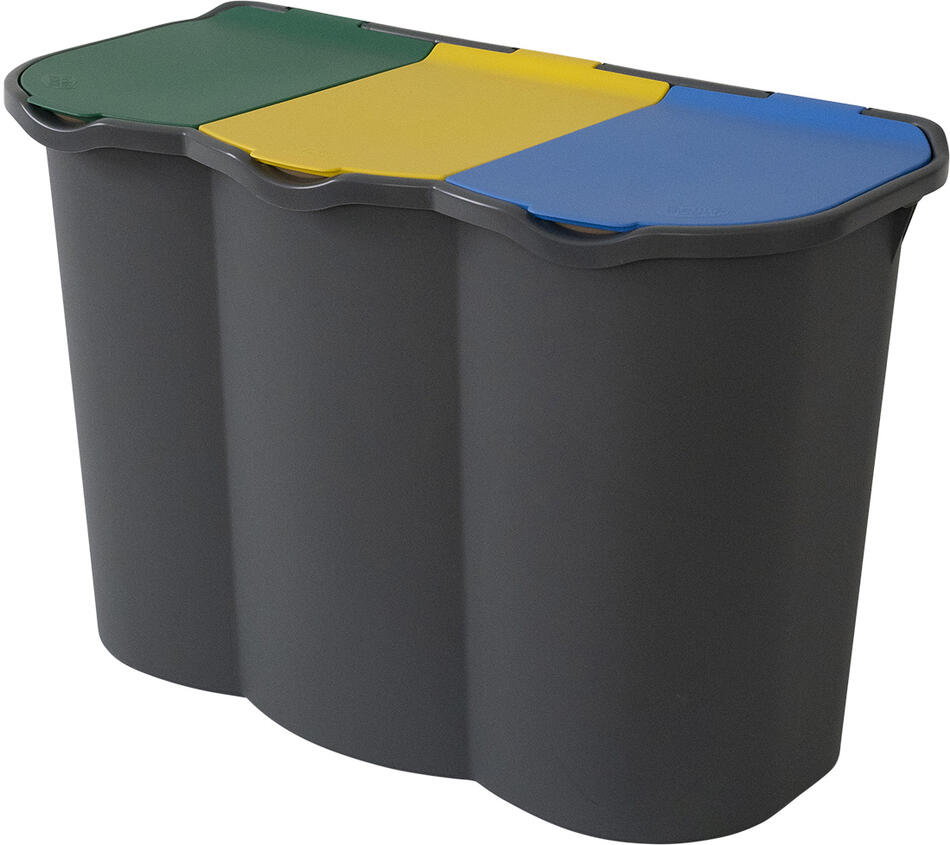 Belli E Forti sestava na tříděný odpad UNICA, černá, plast, 80 L
