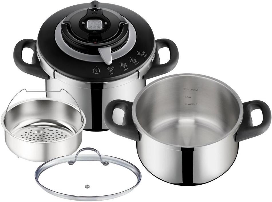 Tlakový hrnec Tefal CLIPSO+ CHEF 6L a 4,5L P455203