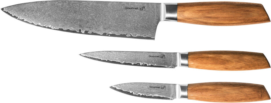 Sada nožů G21 Gourmet Damascus small box 3 ks, rukojeť zebrawood