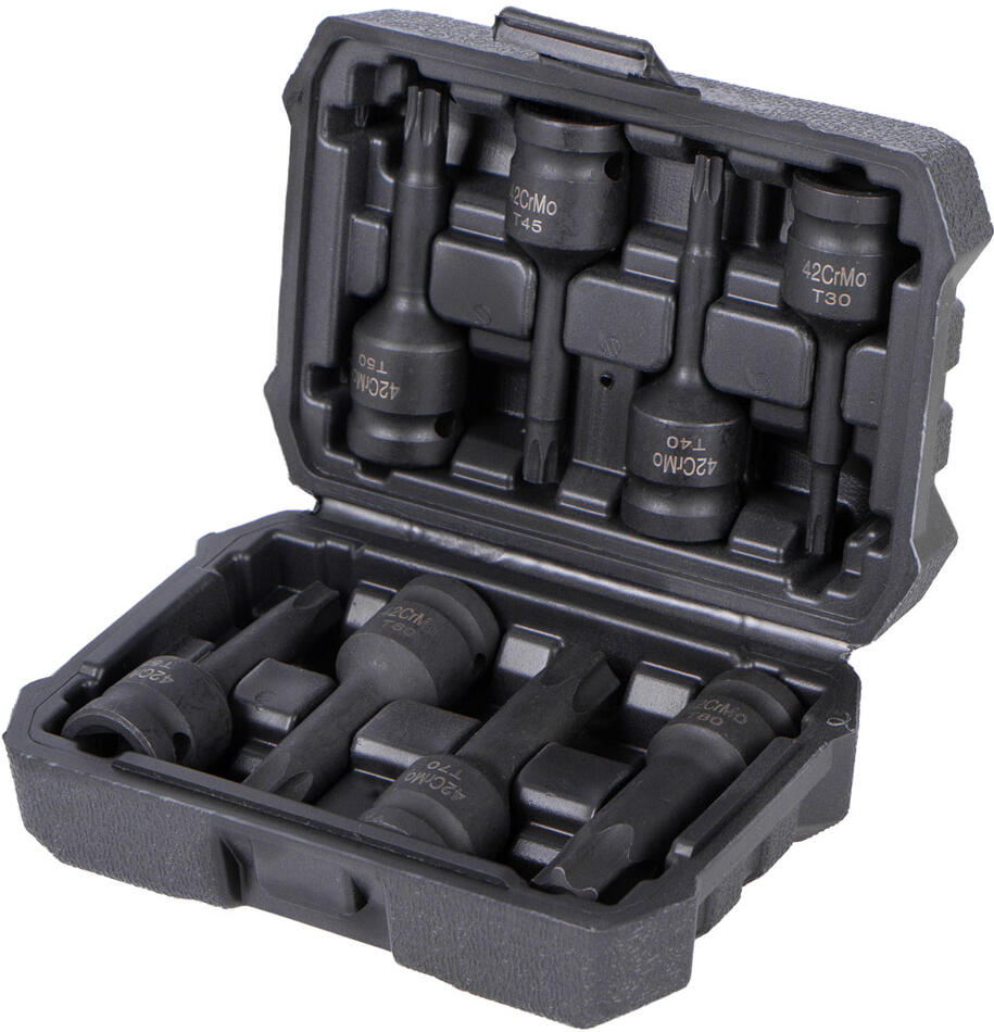Sada vnějších nástrčných klíčů TORX 1/2", 8 ks - HT206201 Hoteche