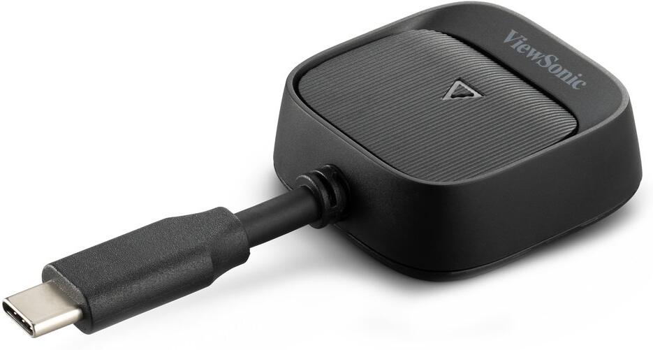 Viewsonic WPD-900 Wireless dongle (Tx + Rx) , USB-C power pass-through, casting: Peer to Peer, AirPlay (iOS), Miracast