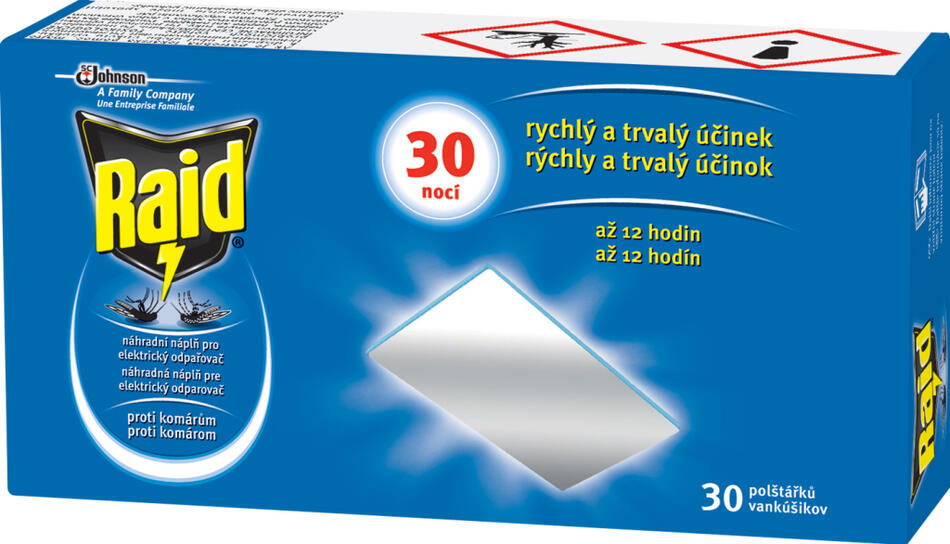 Raid polštářky náhradní náplň do elektrického odpařovače, 30 ks
