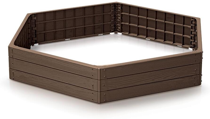 Vyvýšený záhon Prosperplast BASE WOODY hnědý 148 cm