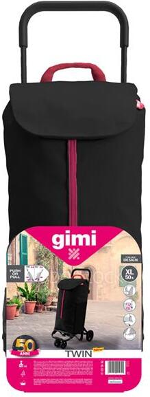 Vozík nákupní GIMI Twin Black 52l 169324