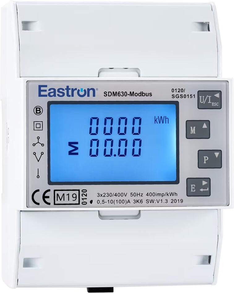 Eastron SDM630-MODBUS-MID, Modbus elektroměr, třífázový, 100A (SDM630-M-MID)