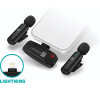 CONNECT IT Wireless Lavalier mikrofon Lightning konektor (2 ks + receiver) set ČERNÝ (CMI-1010-BK)