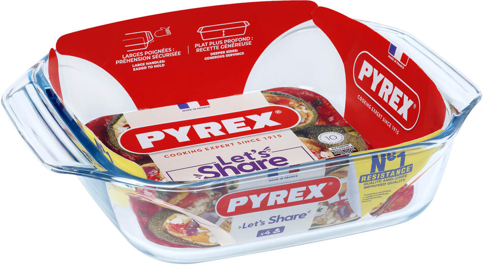 Skleněný pekáč s uchy Pyrex 29x23cm/2,4l., borosilikát
