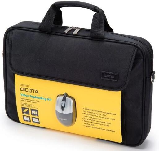 Dicota Notebook bag Value Toploading 14-16 inch (mouse kit) (D30805-RPET)