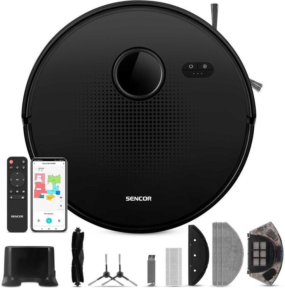 Robotický vysavač 2v1 Sencor SRV 9020BK