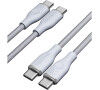 USB-C kabel VOLTME Powerlink Rugg 3A/60W 1m šedý