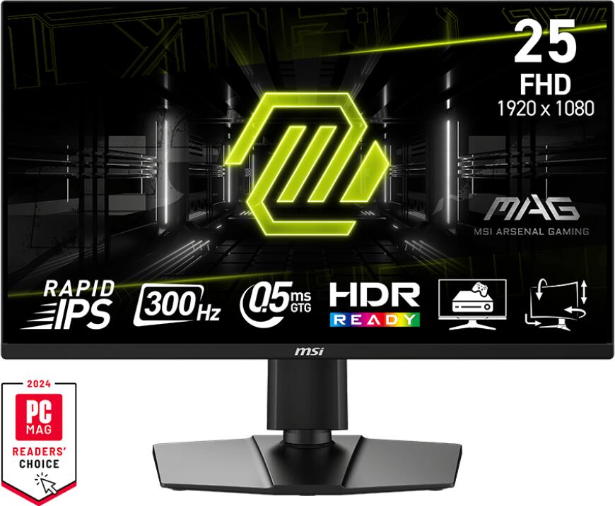 MSI MAG / 255PXF / 24,5" / IPS / FHD / 300Hz / 0,5ms / Černá / 3R (MAG 255PXF)