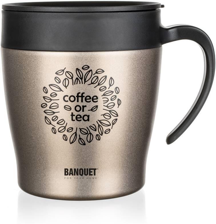 Termohrnek BANQUET TAZZA 330 ml, béžový