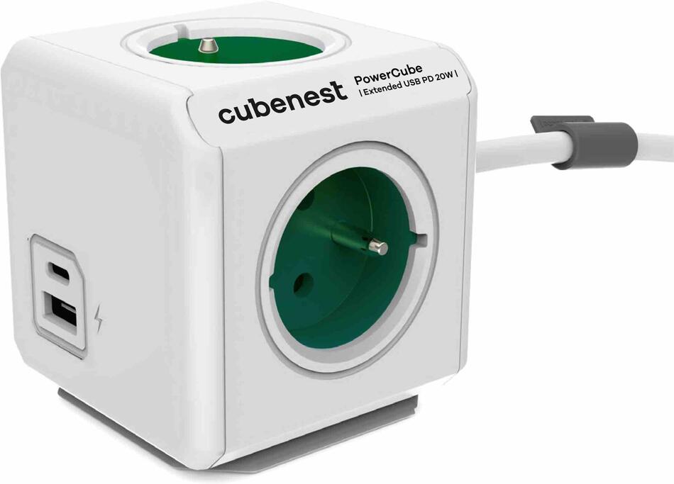Cubenest PowerCube Extended USB PD 20W A+C Green