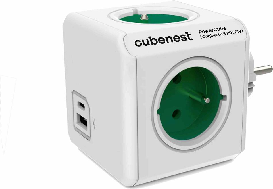 Cubenest PowerCube Original USB PD 20W A+C Green