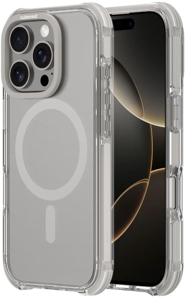 Cubenest MagPro Strong Guard case Natural Titanium iPhone 16 Pro