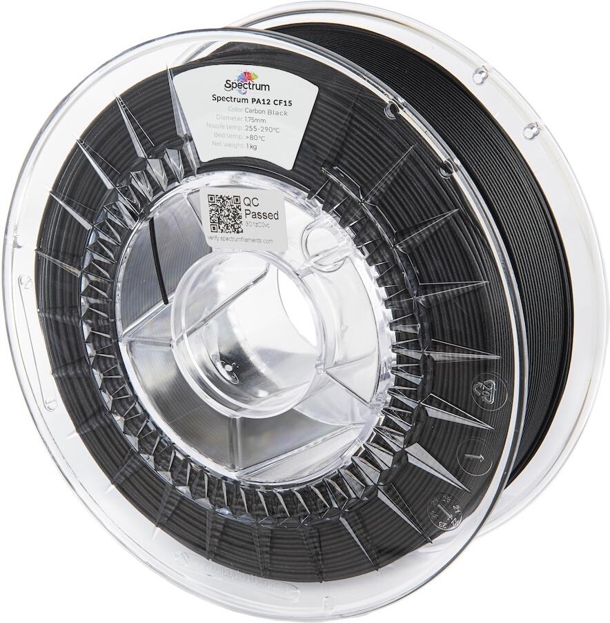 Filament Spectrum PA12 CF15 1.75mm CARBON BLACK 1kg