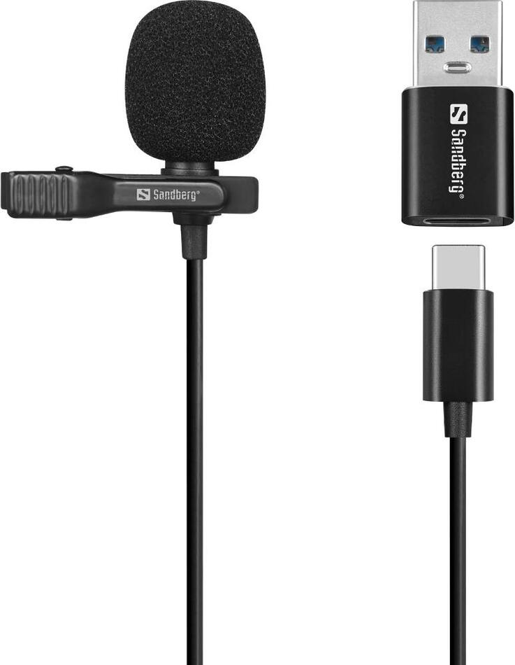 Mikrofon k PC SANDBERG Streamer USB Microphone w/Clip