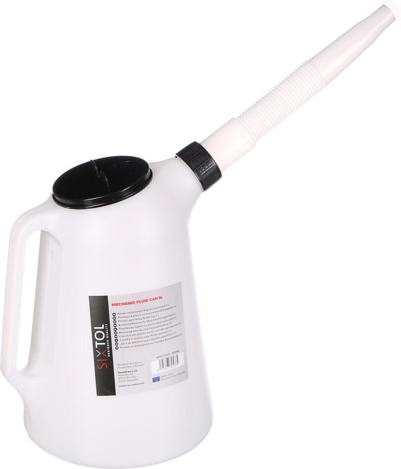Konev na provozní kapaliny plastová MECHANIC FLUID CAN 5L SIXTOL