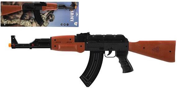Teddies Samopal ARMY plast 62cm na baterie se zvukem se světlem na kartě