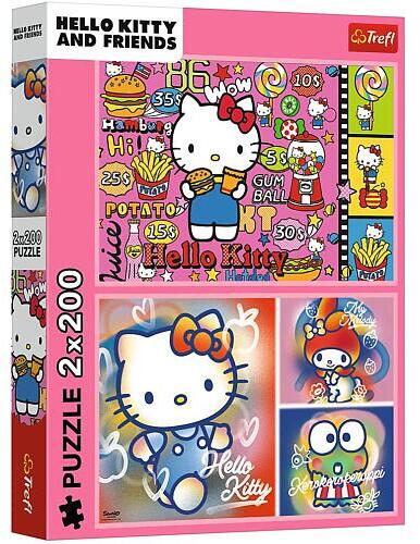 TREFL Puzzle 2x200 Hello Kitty a přátelé 41x27,5cm v krabici 26x34x4,5cm