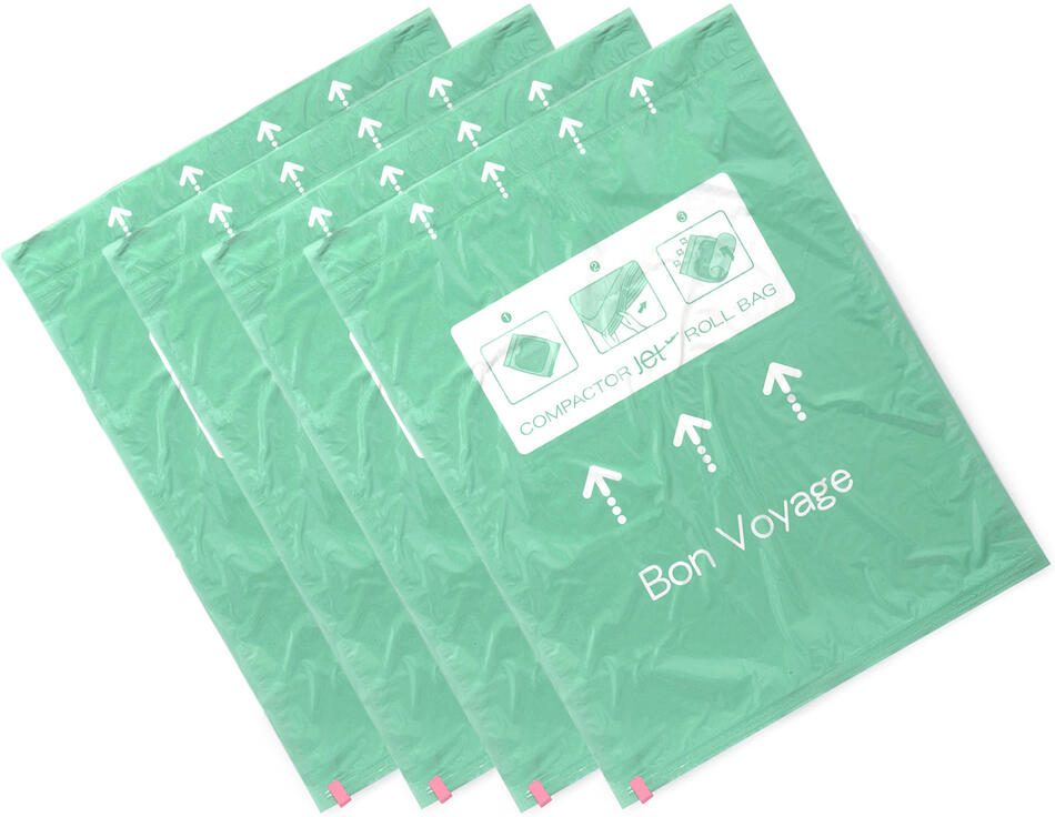 Set 4 ks cestovních vakuových pytlů Compactor Jet Roll Bags L 50 litrů, 55 x 70 cm