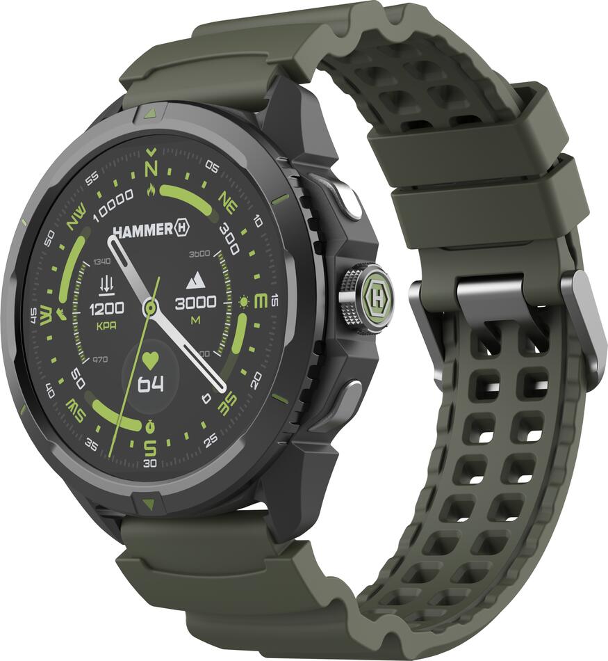 Chytré hodinky Hammer Watch 2 zeleno-černé