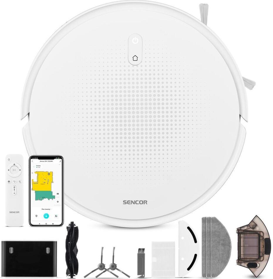 Robotický vysavač 2v1 Sencor SRV 7450WH
