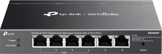 TP-Link OMADA switch ES206GP (6xGbE,4xPoE+,65W, fanless)