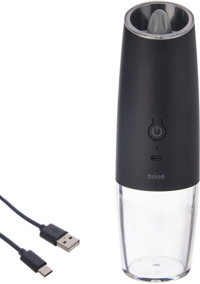 Akumulátorový mlýnek na koření s LED osvětlením Orion