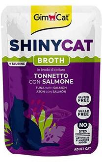 GimCat ShinyCat kapsa tuňák s lososem ve vývaru 70g