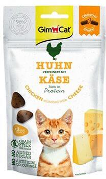 GimCat Crunchy Snacks kuře se sýrem 50g