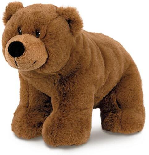 Teddies Medvěd hnědý plyš 17x30cm plněný kuličkami 0m+