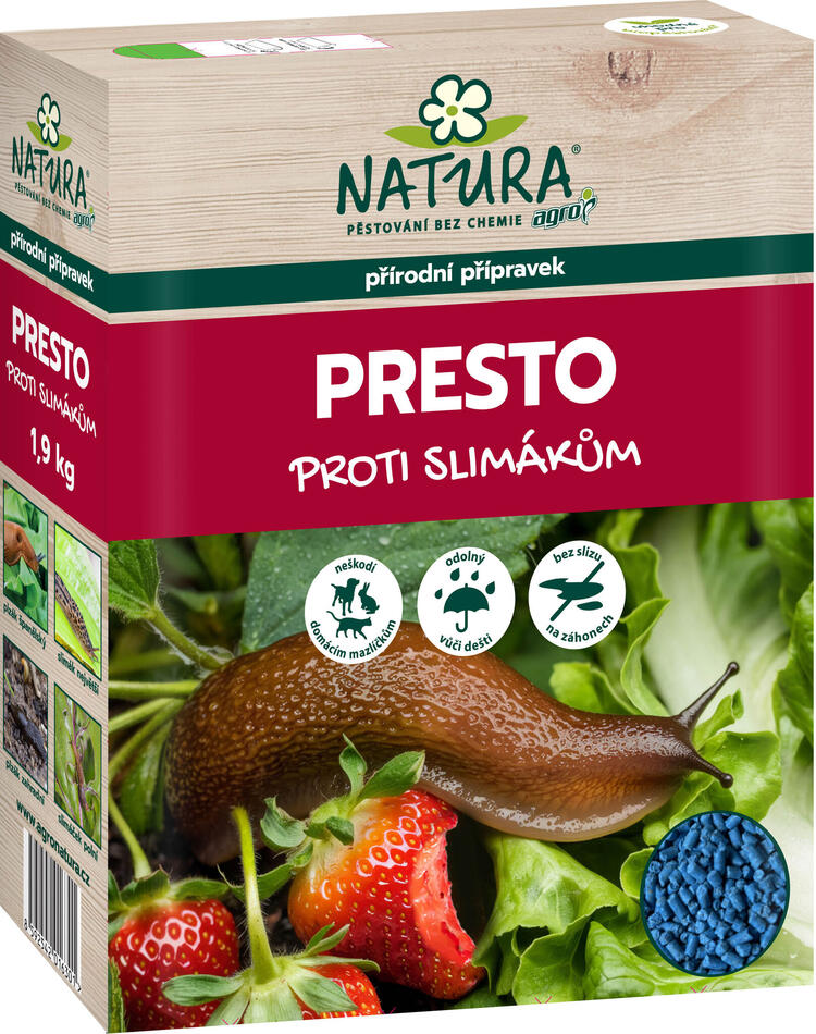 Přípravek Agro NATURA PRESTO na slimáky 1,9 kg
