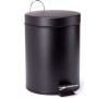 MSV pedálový odpadkový koš UNIS, černá ocel, 3 L