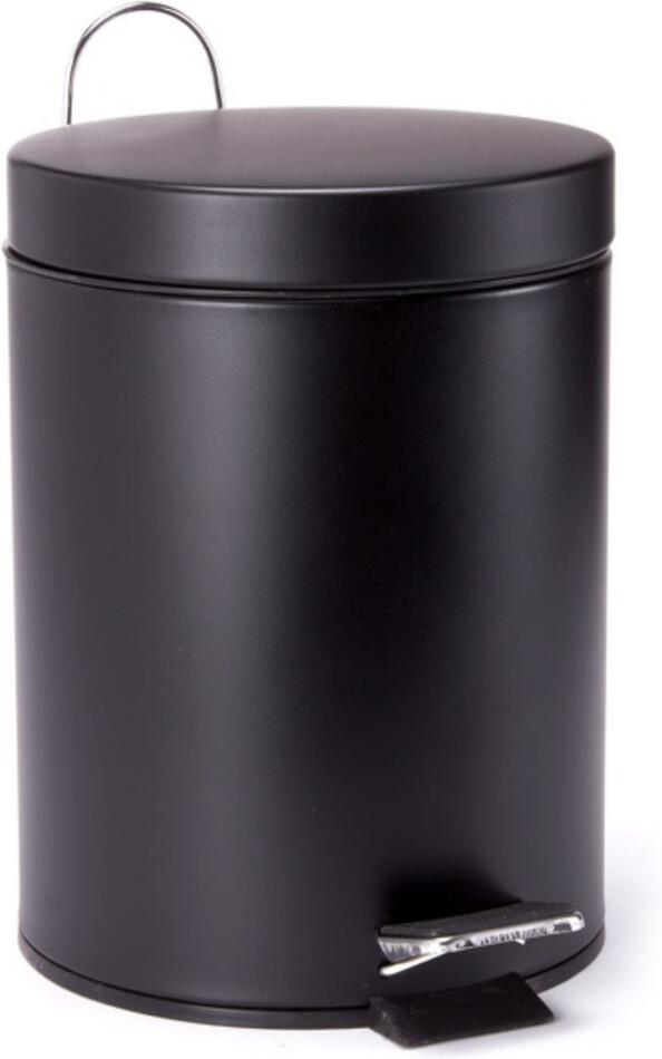 MSV pedálový odpadkový koš UNIS, černá ocel, 3 L