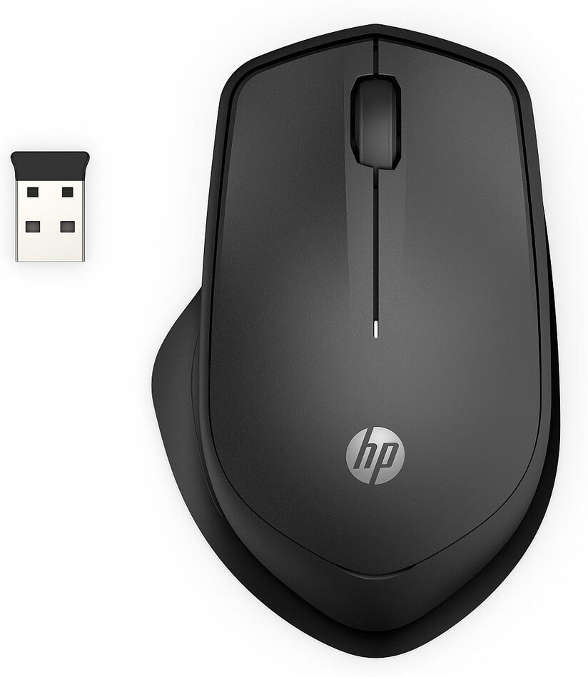 HP 285 Silent Wireless Mouse/Kancelářská/Optická/Pro praváky/1 200 DPI/Bezdrátová USB/Černá (6G4E6AA#ABB)