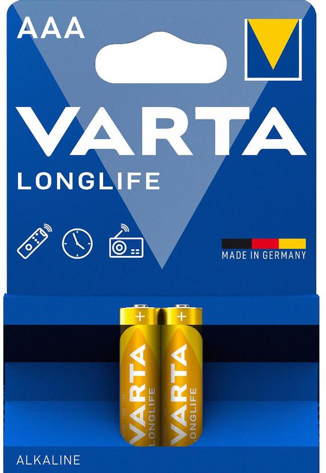 Baterie Varta LR03 2BP AAA Longlife Alk