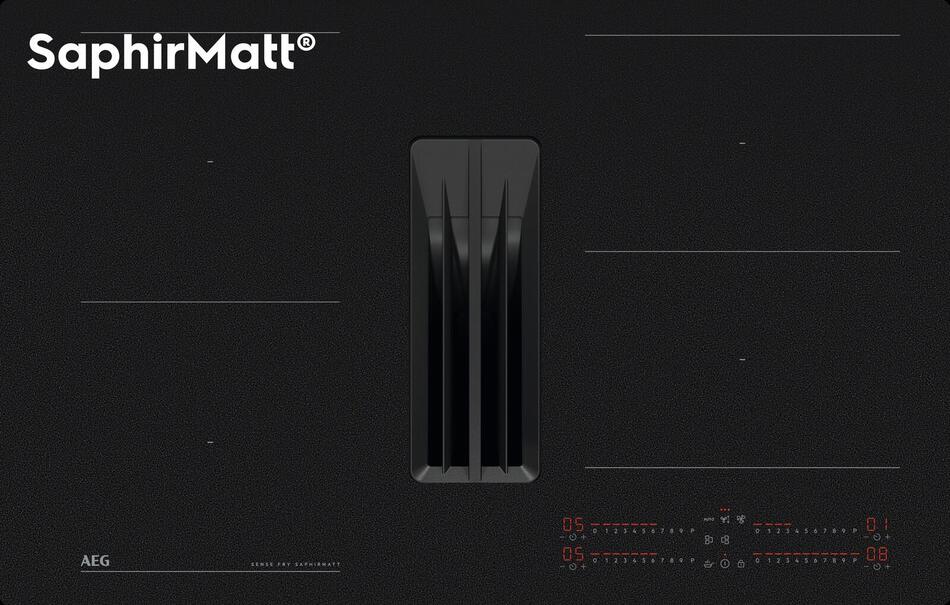 Indukční varná deska AEG TH84CC23CZ 7000 SenseFry Extractor SaphirMatt®