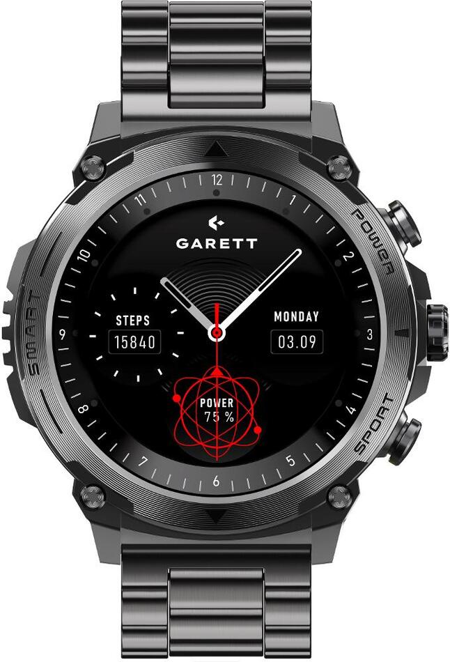 Chytré hodinky GARETT Atom, černé