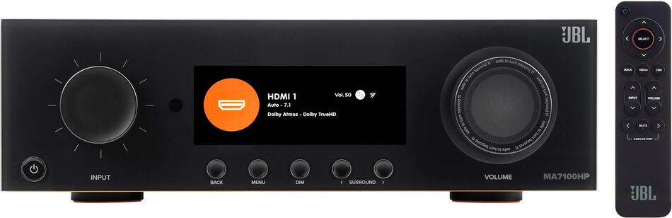 JBL MA7100HP - AV receiver 7.2, 125 W, 8K, Wi-Fi, Bluetooth, Dolby Atmos + Vision - černý