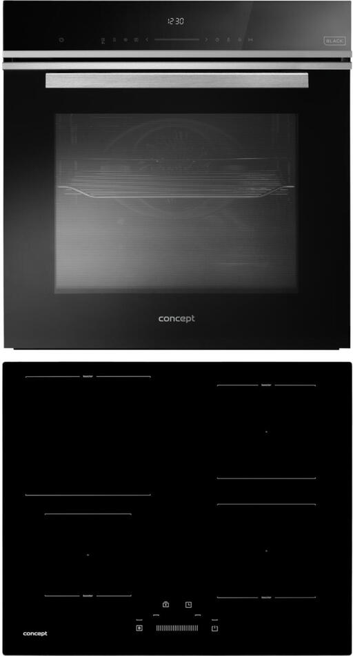 SET Trouba Concept ETV8560bcN BLACK + Indukční deska Concept IDV4360